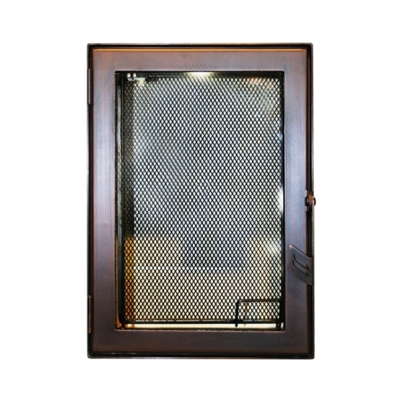 Дверца каминная 9062, со стеклом, медь (Aito) Aito (Narvi)